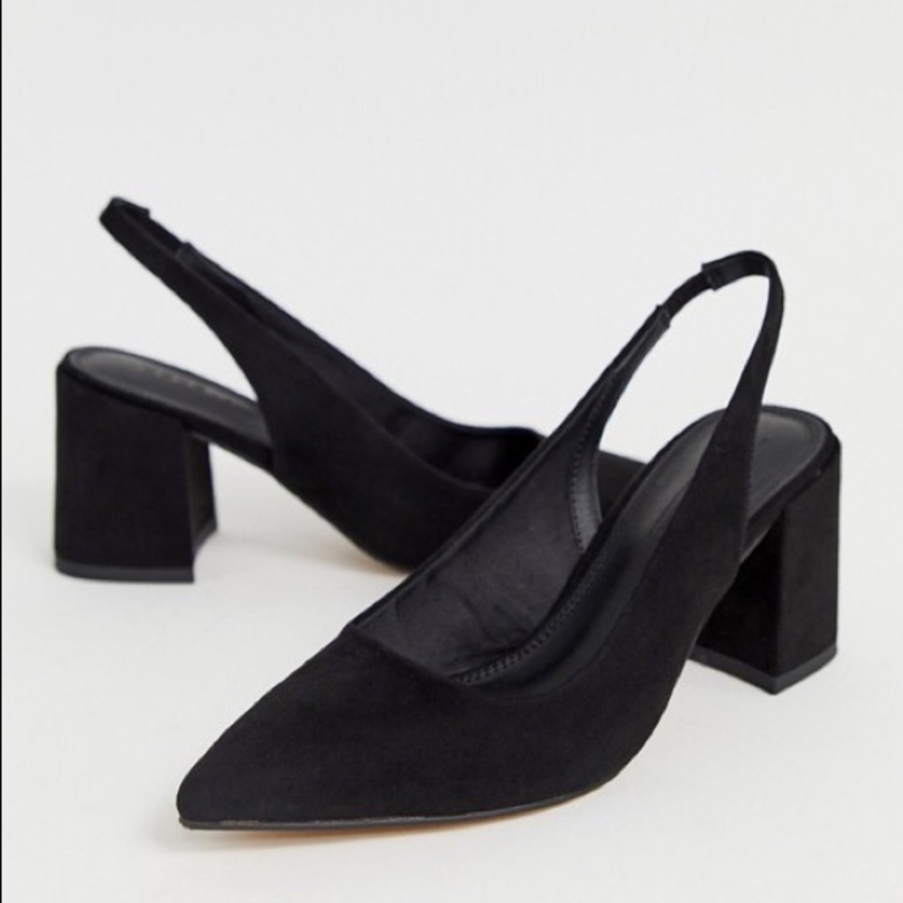 SOLD💫ASOS black slingback mid heel UK 10 / US 12